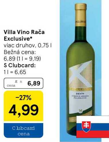 Villa Vino Rača Exclusive, 0,75 l