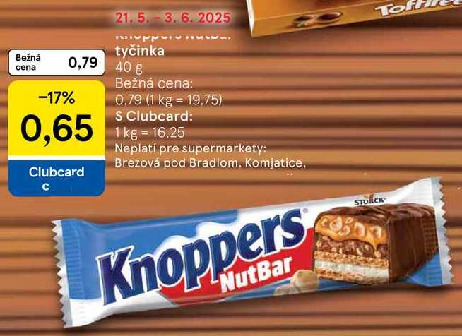 Knoppers NutBar tyčinka, 40 g