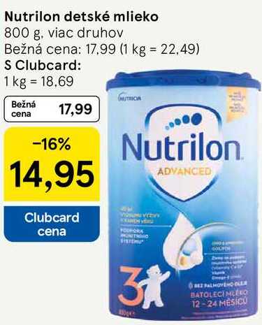 Nutrilon detské mlieko, 800 g