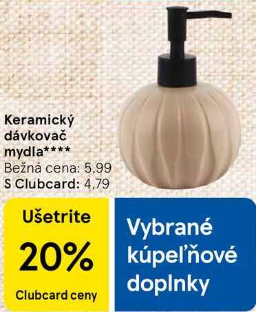 Keramický dávkovač mydla