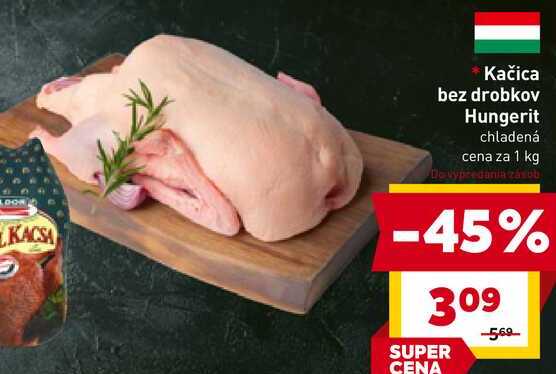 Kačica bez drobkov Hungerit chladená cena za 1 kg 