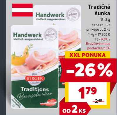 Tradičná šunka 100 g 