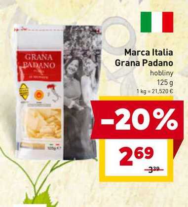 Marca Italia Grana Padano hobliny 125 g