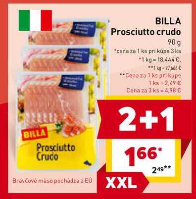 BILLA Prosciutto crudo 90 g