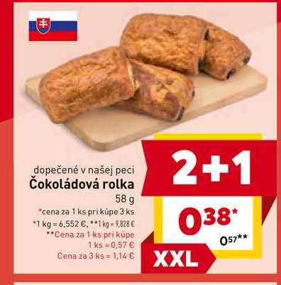 Čokoládová rolka 58 g