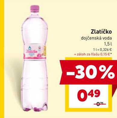 Zlatíčko dojčenská voda 1,5l
