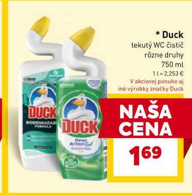 Duck tekutý WC čistič rôzne druhy 750 ml 