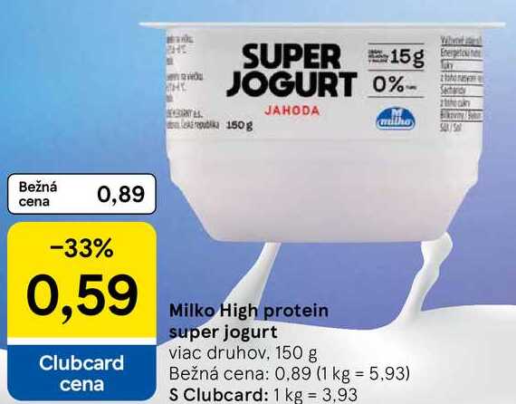 Milko High protein super jogurt, 150 g