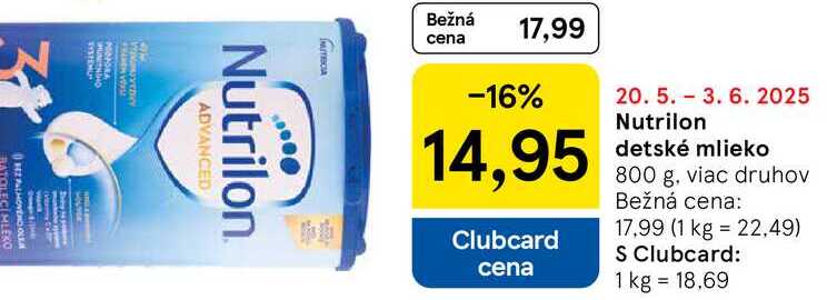 Nutrilon detské mlieko, 800 g