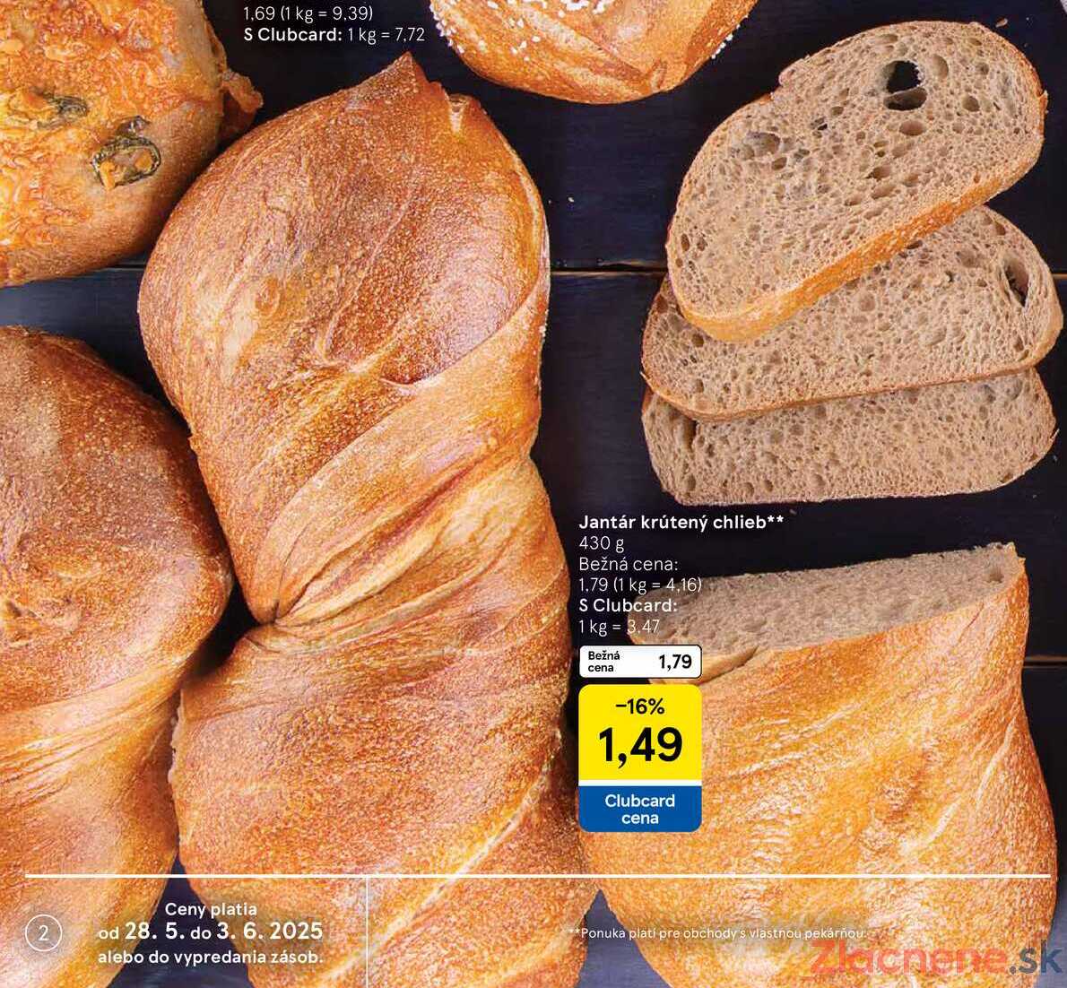 Jantár krútený chlieb, 430 g 
