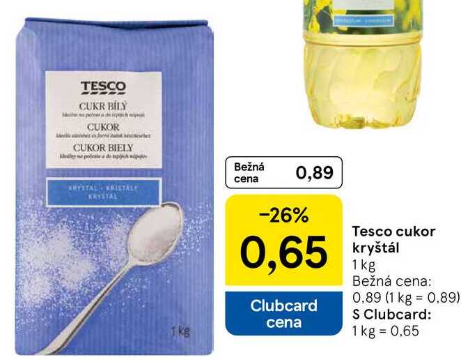 Tesco cukor kryštál, 1 kg 