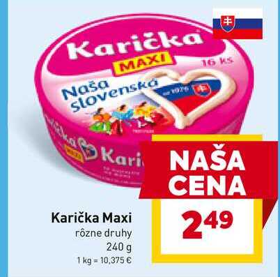 Karička Tavený syr 240 g