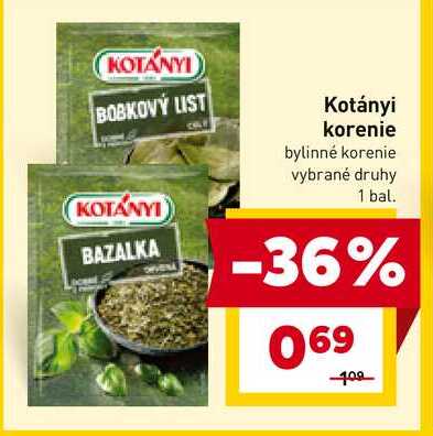 Kotányi korenie bylinné korenie 
