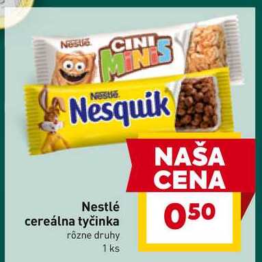 Nestlé cereálna tyčinka rôzne druhy 1ks 