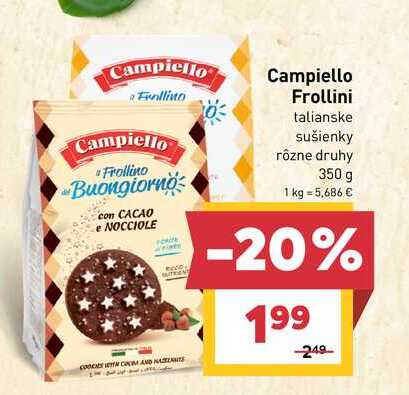 Campiello Frollini talianske sušienky rôzne druhy 350 g 