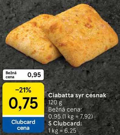 Ciabatta syr cesnak, 120 g
