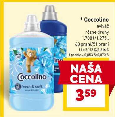 Coccolino aviváž rôzne druhy 1,700 l