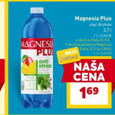Magnesia Plus viac druhov 0,7l