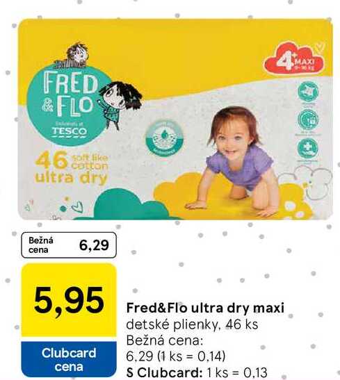 Fred&Flo ultra dry maxi, 46 ks 