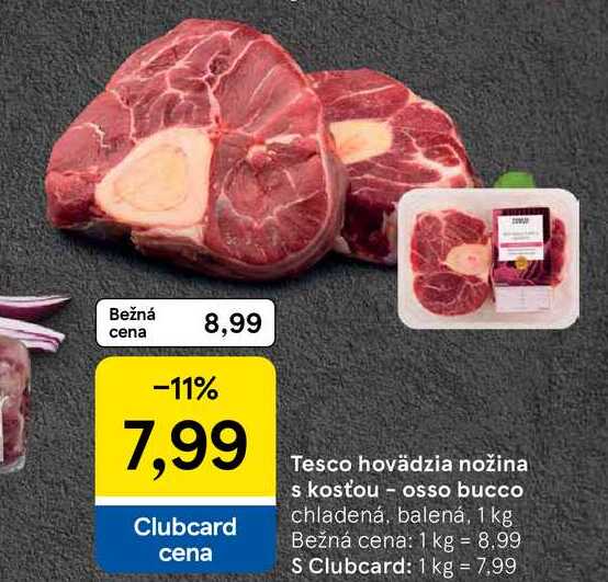 Tesco hovädzia nožina s kosťou - osso bucco, 1 kg