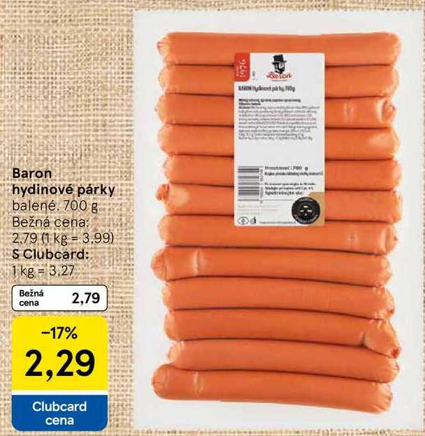 Baron hydinové párky, 700 g