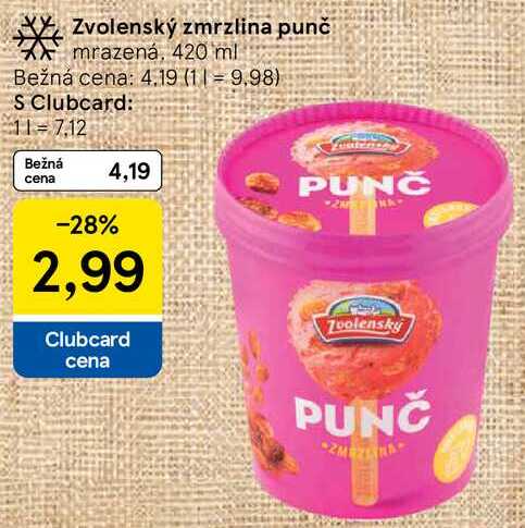 Zvolenský zmrzlina punč, 420 ml  
