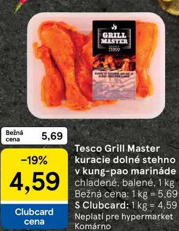 Tesco Grill Master kuracie dolné stehno v kung-pao marináde, 1 kg