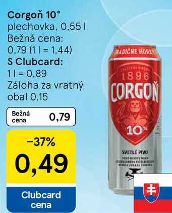 Corgoň 10°, 0,5 l