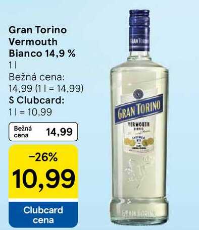 Gran Torino Vermouth Bianco 14,9 %, 1 l