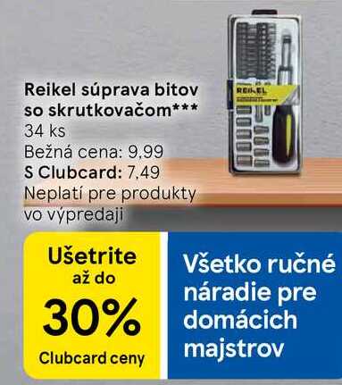 Reikel súprava bitov so skrutkovačom, 34 ks