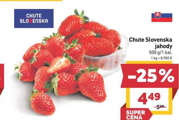 Chute Slovenska jahody 500 g/1 bal. 