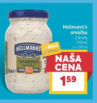 Hellmann's Tatárska omáčka 210 ml