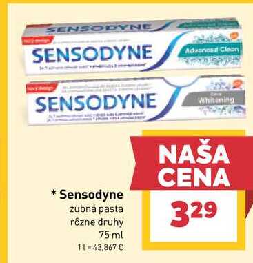 Sensodyne zubná pasta rôzne druhy 75 ml 