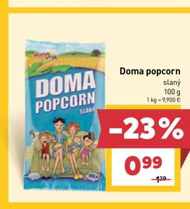 Doma popcorn slaný 100 g 