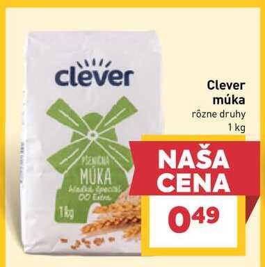 Clever múka rôzne druhy 1 kg 