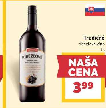 Tradičné ríbezľové víno 1l