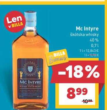 McIntyre škótska whisky 40% 0,7l