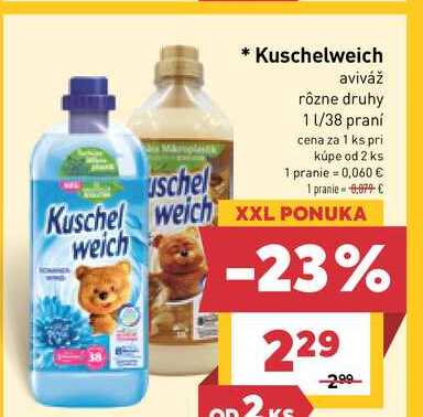 Kuschelweich aviváž rôzne druhy 1l/38 praní 
