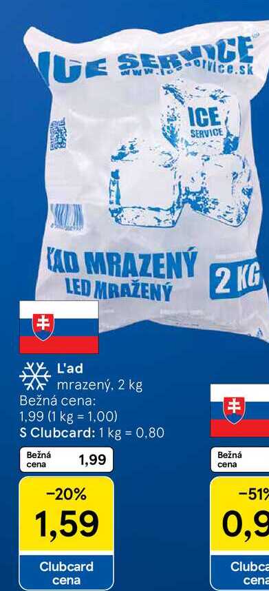  L'ad mrazený, 2 kg