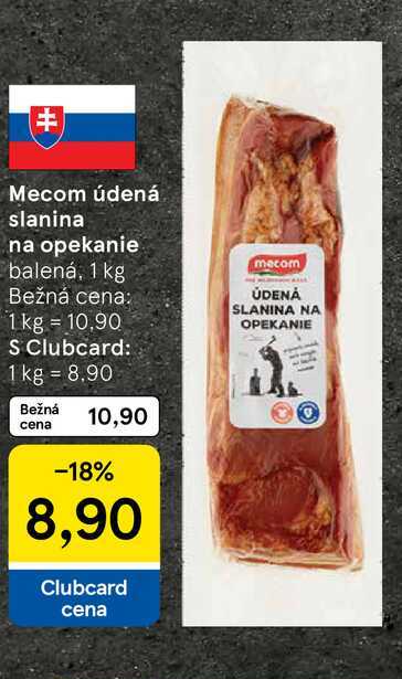 Mecom údená slanina na opekanie balená, 1 kg 