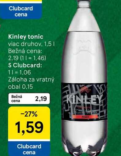 Kinley Tonic 1,5 l