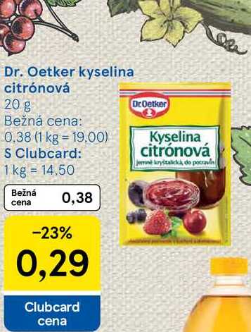 Dr. Oetker kyselina citrónová 20 g