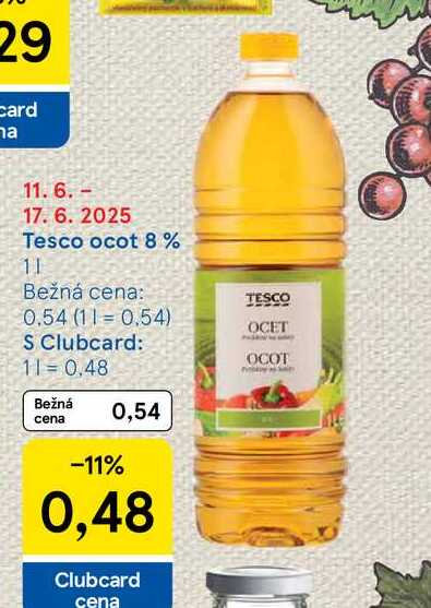 Tesco ocot 8% 1l