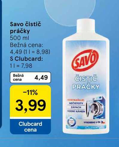 Savo čistič práčky 500 ml 