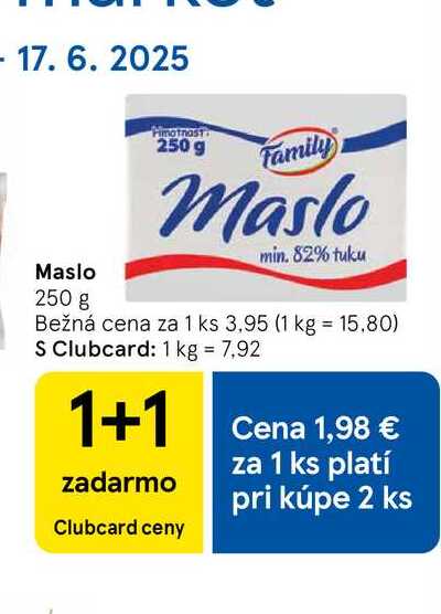 Family Maslo min. 82% tuku 250g