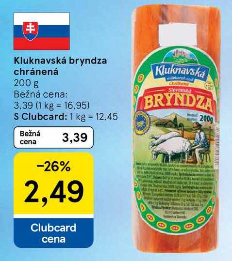 Kluknavská bryndza chránená 200 g