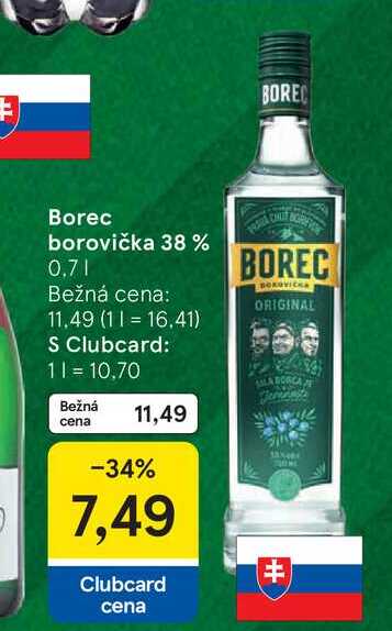 Borec borovička 38 % 0.7l