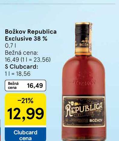 Božkov Republica Exclusive 38% 0,7l