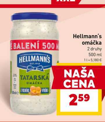 Hellmann's Tatárska omáčka 500 ml