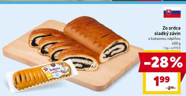 Zo srdca sladký závin s kakaovou náplňou 400 g 